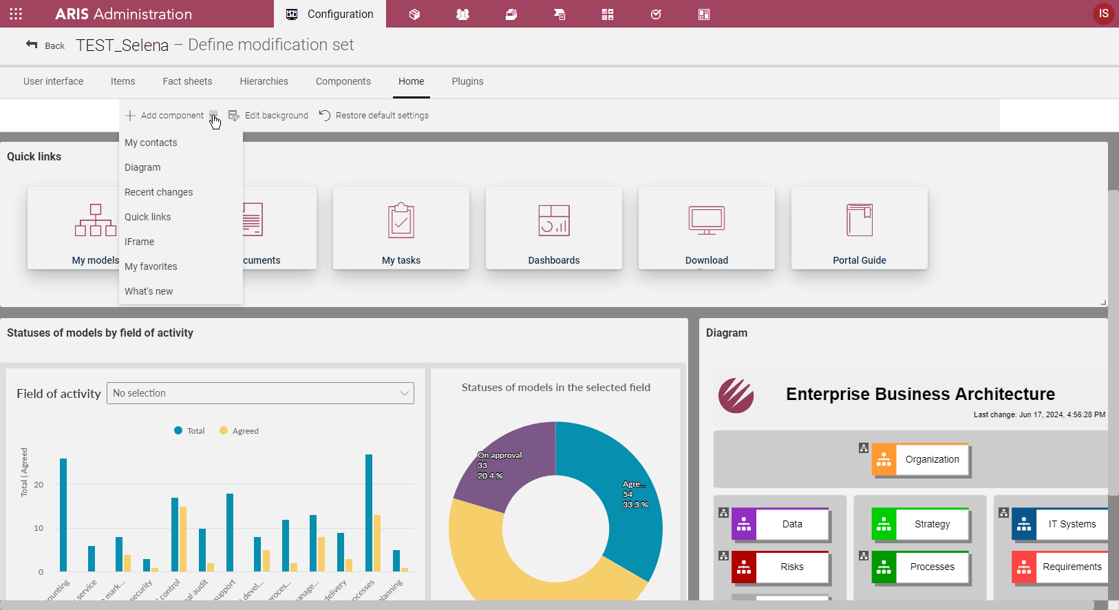 Figure 8. Configuring Home page