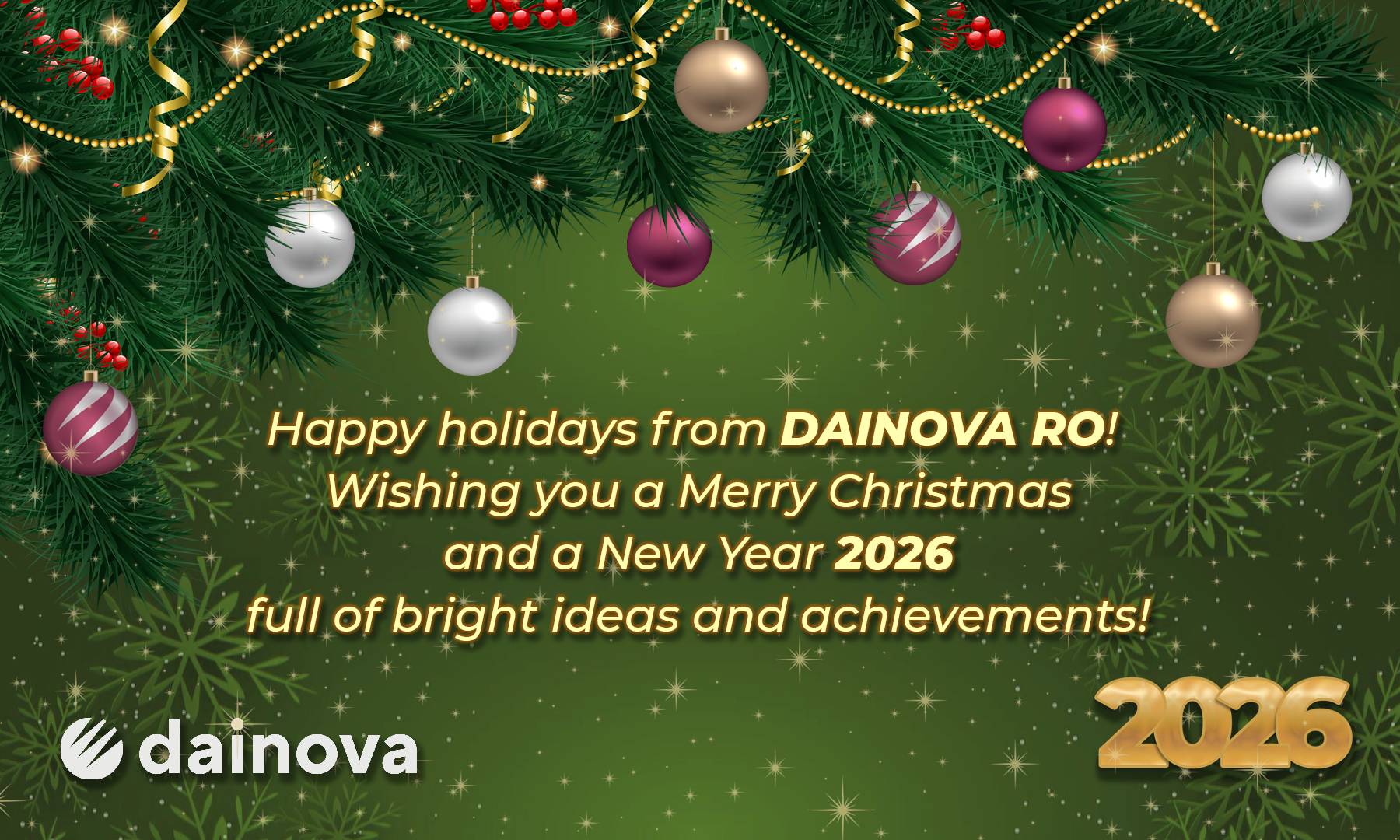 DAINOVA RO Wishes You Merry Christmas & a Prosperous New Year 2026