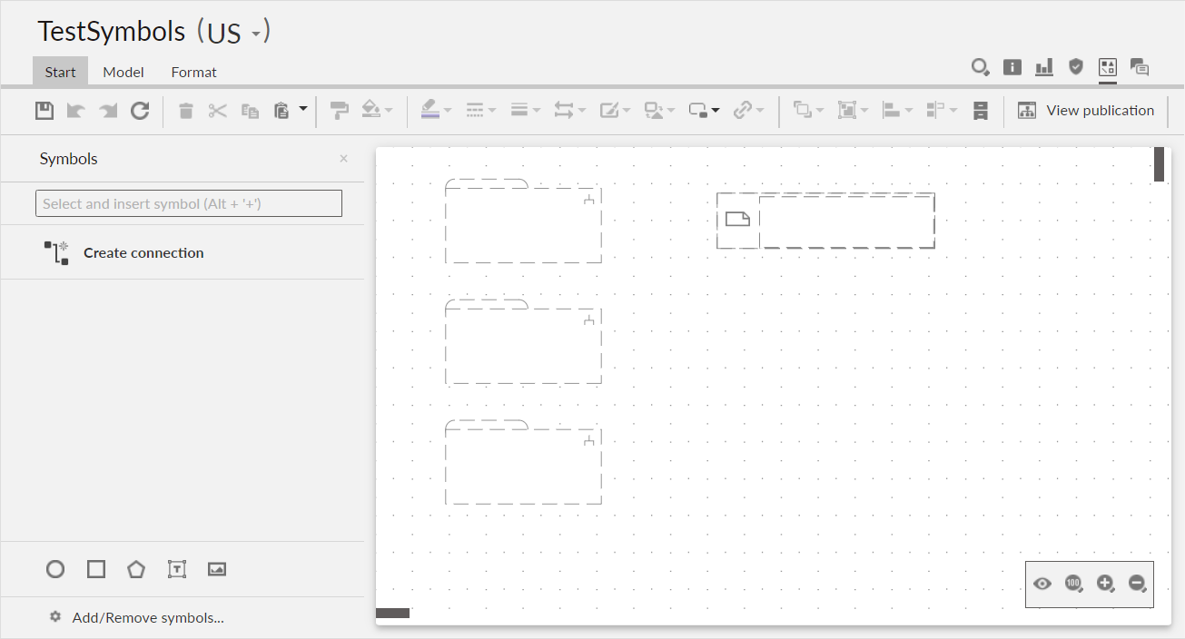 Figure 1. Incorrect display of custom symbols in the ARIS Connect