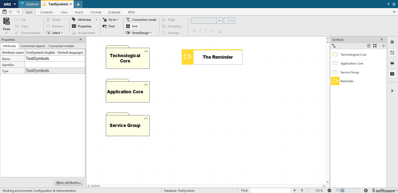 Figure 2. Correct display of custom symbols in the ARIS Architect/Designer