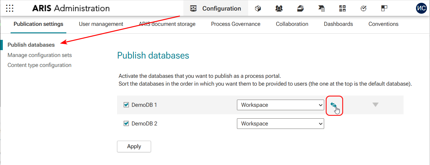Figure 4. Enabling option to compare models within a database